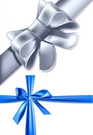 Blue and silver ribbon
