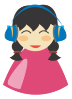 Cute girl with headphone
