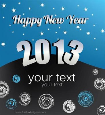 New Year 2013 greeting card
