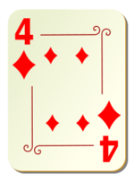 Ornamental deck: 4 of diamonds