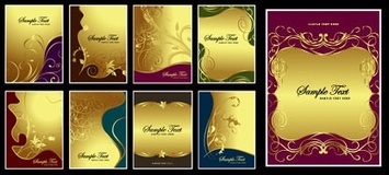 The theme of the golden pattern vector